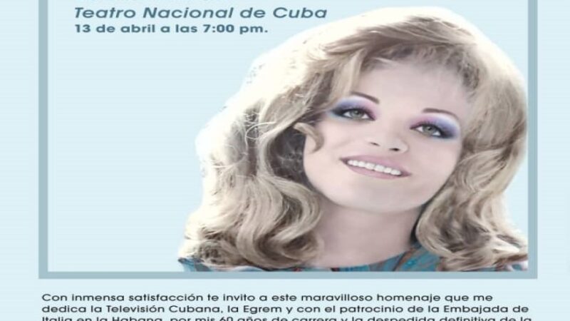 La cantante italiana Lucía Altieri se despide agradeciendo