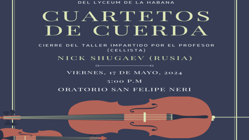 Con recital en el Lyceum Mozartiano finaliza taller impartido por cellista ruso