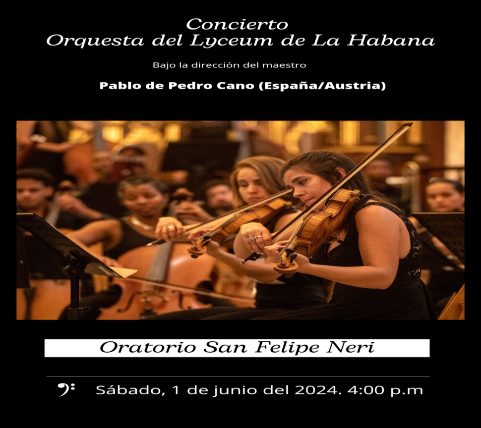 Concierto de la Orquesta del Lyceum de La Habana bajo la dirección del maestro Pablo de Pedro Cano