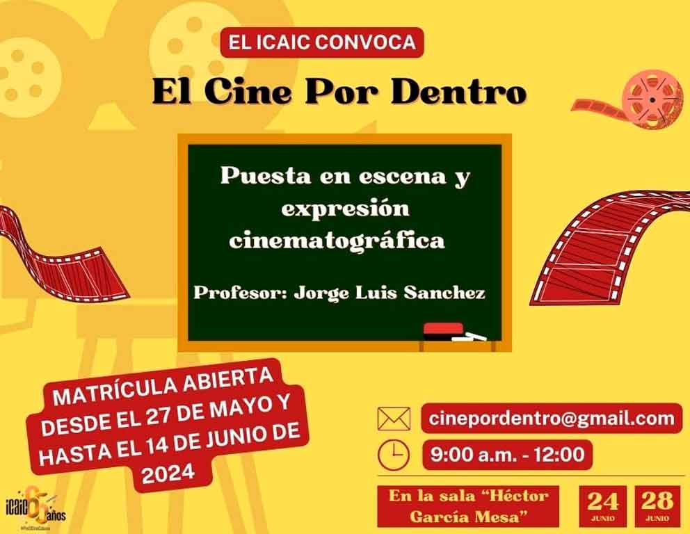 Convoca el Icaic a programa educativo El cine por dentro