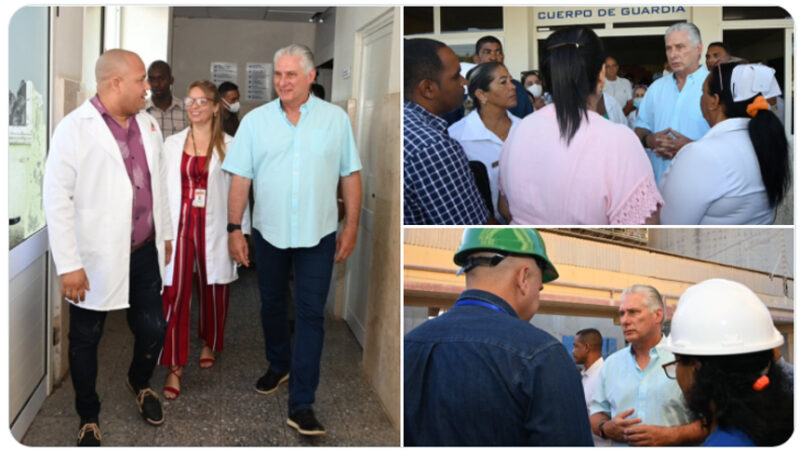 Presidente cubano lidera visita gubernamental al municipio del Mariel