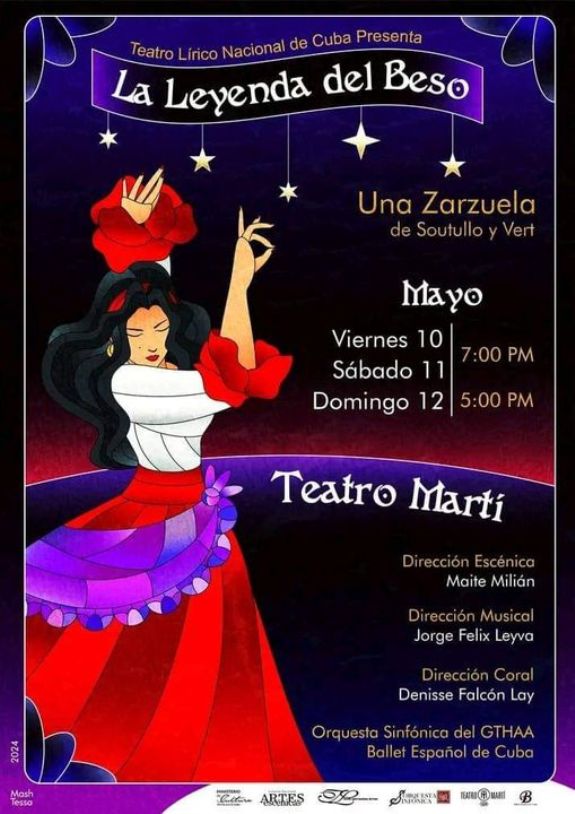 Celebran centenario de la zarzuela La leyenda del beso en el Teatro Martí