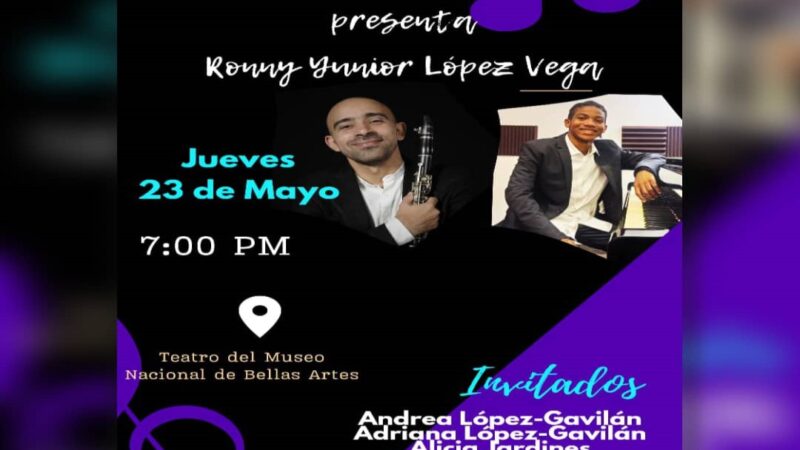 Concierto del joven talento Ronny Yunnior López Vega en Bellas Artes de La Habana