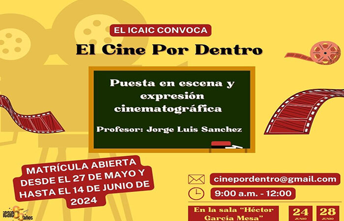 Anuncian programa de talleres El cine por dentro