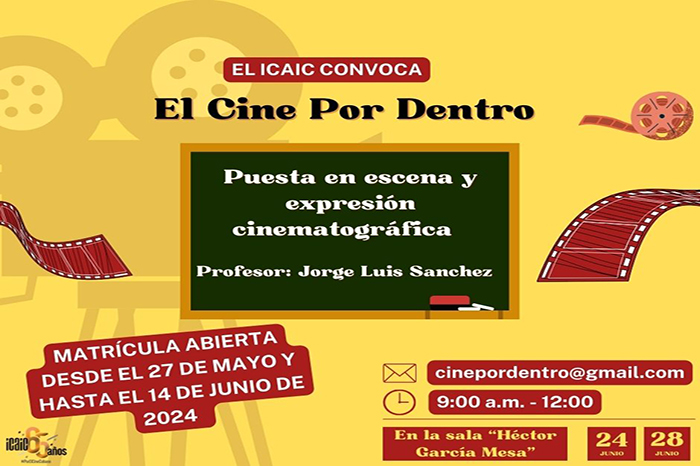 Anuncian programa de talleres El cine por dentro