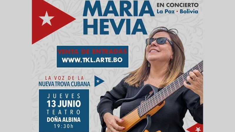 Liuba María Hevia cantará este jueves en La Paz, Bolivia