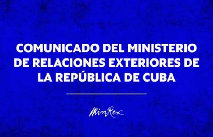 Comunicado de la Cancillería cubana