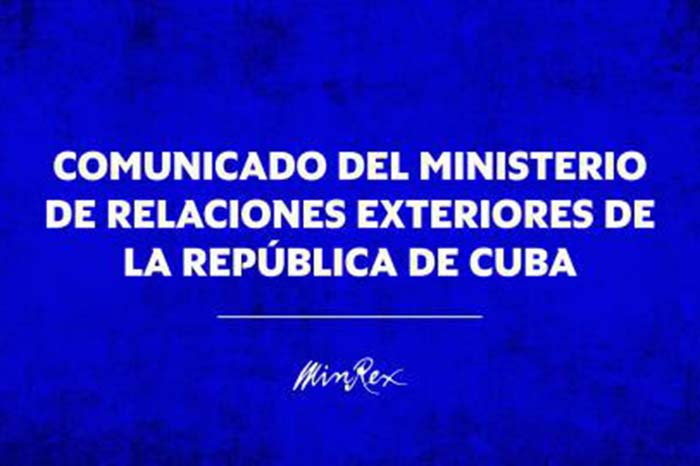 Comunicado de la Cancillería cubana