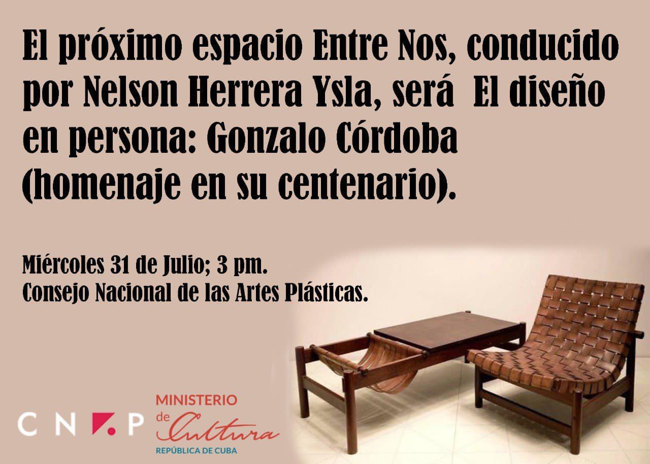 Dedican espacio Entre nos al diseñador Gonzalo Córdoba