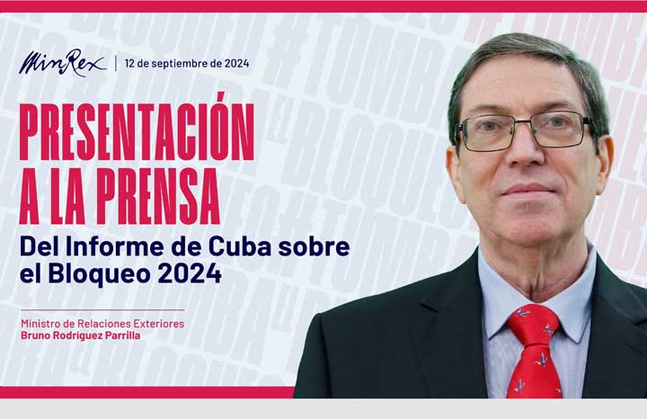Presentará Cuba este jueves actualización del informe nacional contra el bloqueo