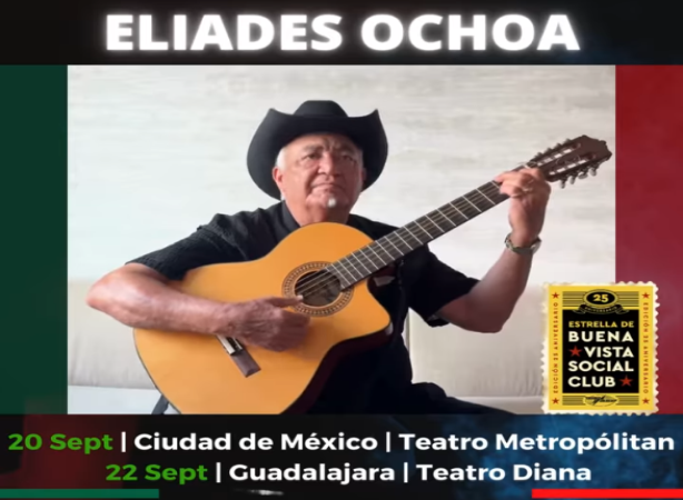 Eliades Ochoa realizará dos conciertos en México