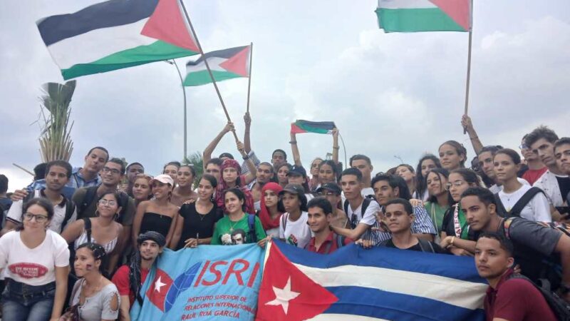 Cuba marcha por la paz en solidaridad con Palestina