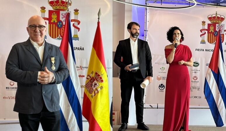 Entregan en La Habana Orden de Isabel la Católica a Roberto Fabelo y Susana Pous