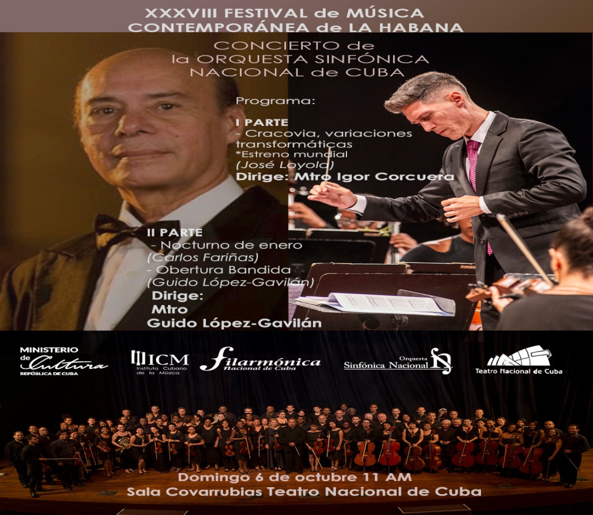 Sinfónica Nacional en el XXXVIII Festival de Música Contemporánea de La Habana