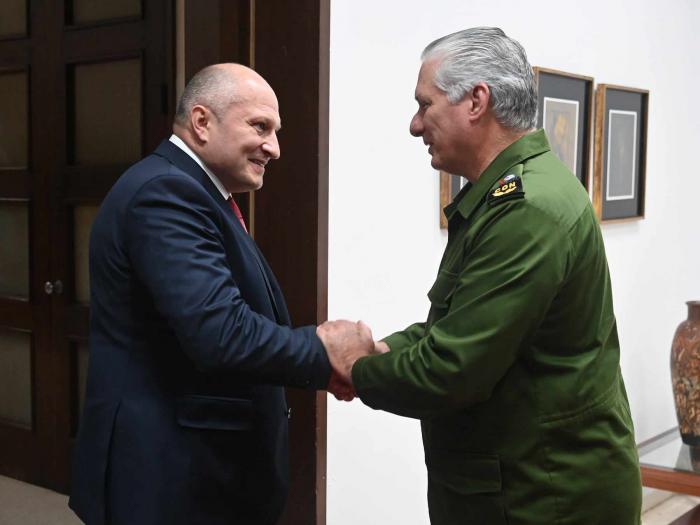 Recibió Díaz-Canel al titular del Ministerio de Emergencias de Rusia