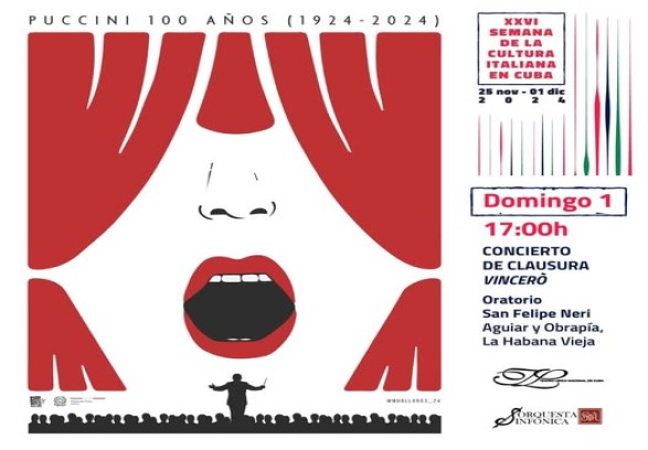 Concierto Vincerò clausura XXVI Semana de la Cultura Italiana en Cuba