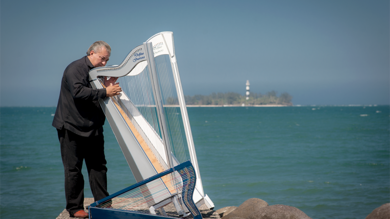 Delfino Guerrero, diseñador y pionero del arpa carocha
