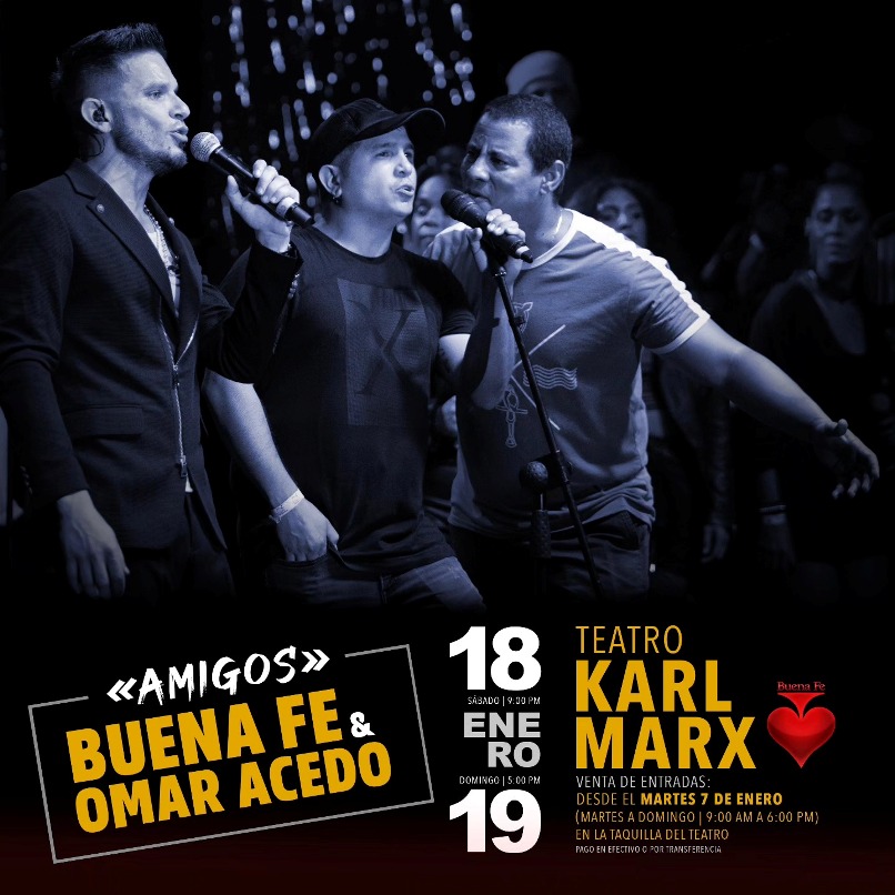 Anuncian próximos conciertos de Buena Fe y el venezolano Omar Acedo en La Habana