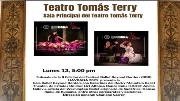 Gala especial de Ballet Beyond Borders HAVBANA 2025 este lunes en Cienfuegos