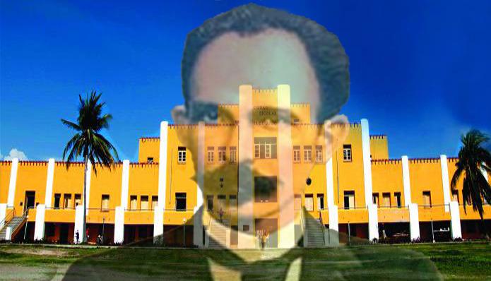 José Martí en el Cuartel Moncada convertido en escuela