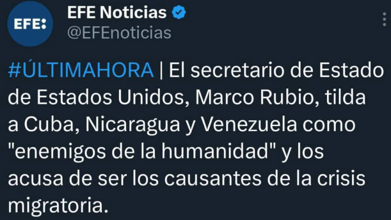 Rechaza Cuba declaraciones del secretario de Estado de los Estados Unidos