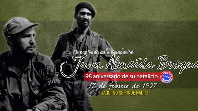 Recuerdan al Comandante de la Revolución Juan Almeida Bosque