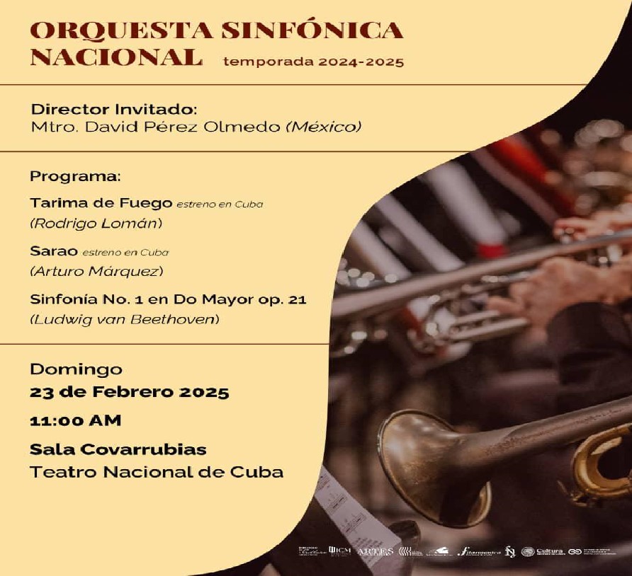 Sinfónica de Cuba estrena obras mexicanas en su concierto de este domingo
