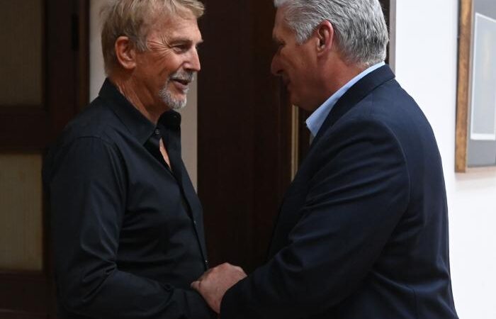 Recibió Presidente Cubano al actor, director y productor estadounidense Kevin Costner