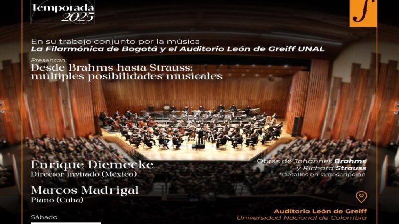 Marcos Madrigal y la Filarmónica de Bogotá este sábado