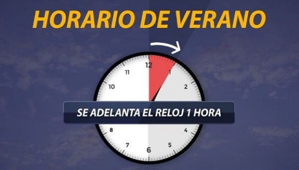 Entrará en vigor este domingo el horario de verano