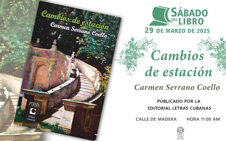 Sábado del libro propone texto de la poeta Carmen Serrano Coello