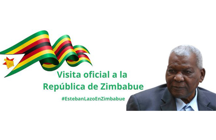 Recibe presidente de Zimbabue a Esteban Lazo