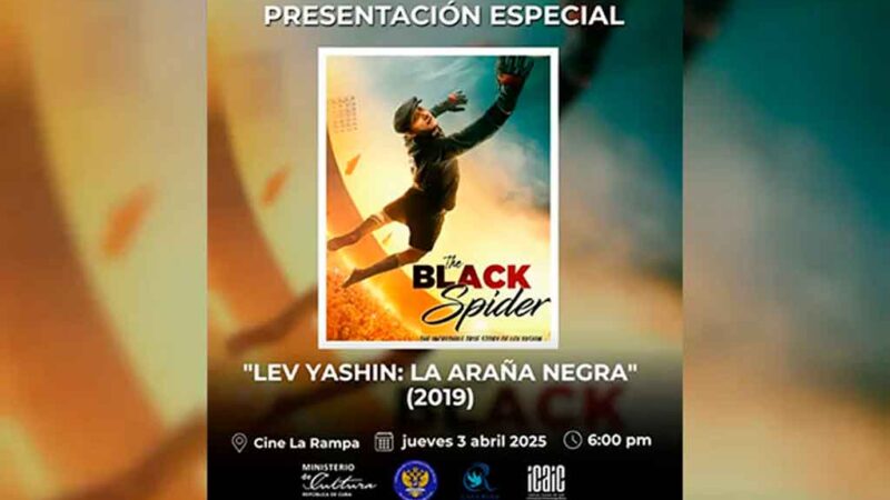 Proyectan en cine La Rampa el filme ruso Lev Yashin: La Araña Negra