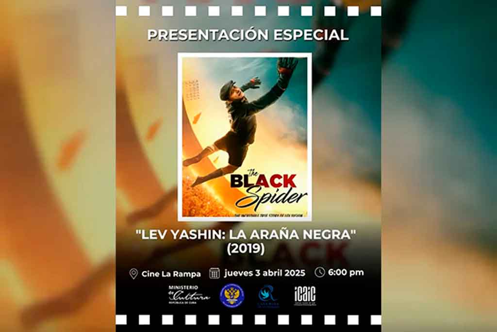 Proyectan en cine La Rampa el filme ruso Lev Yashin: La Araña Negra