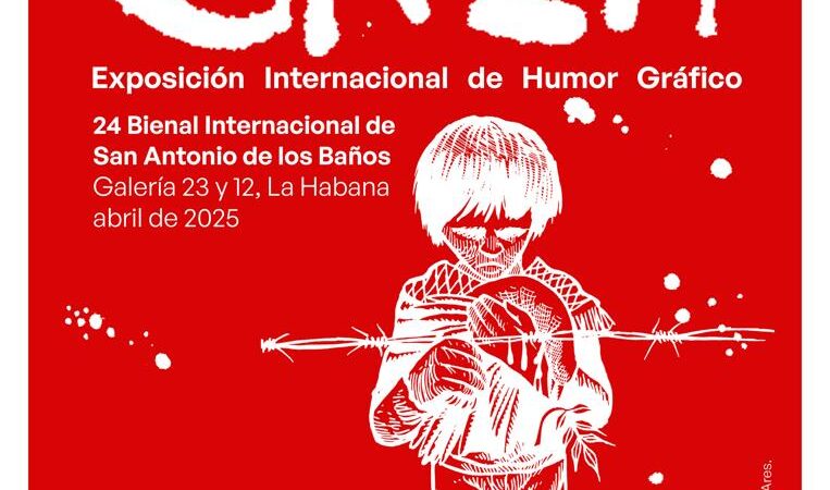 Solidaridad con Palestina desde muestra colectiva de humor político