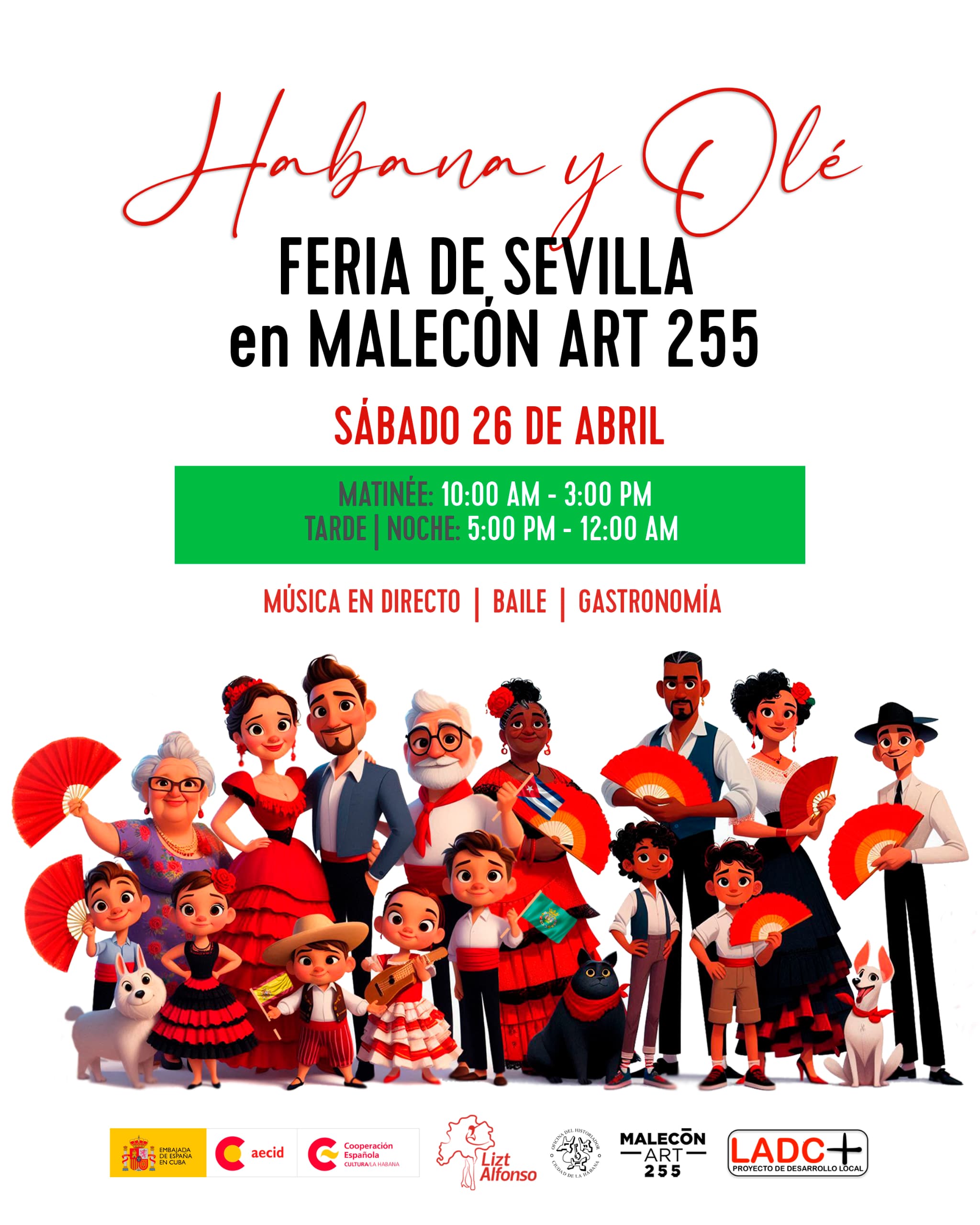 Habana y ¡Olé! Feria de Sevilla en Malecón Art 255