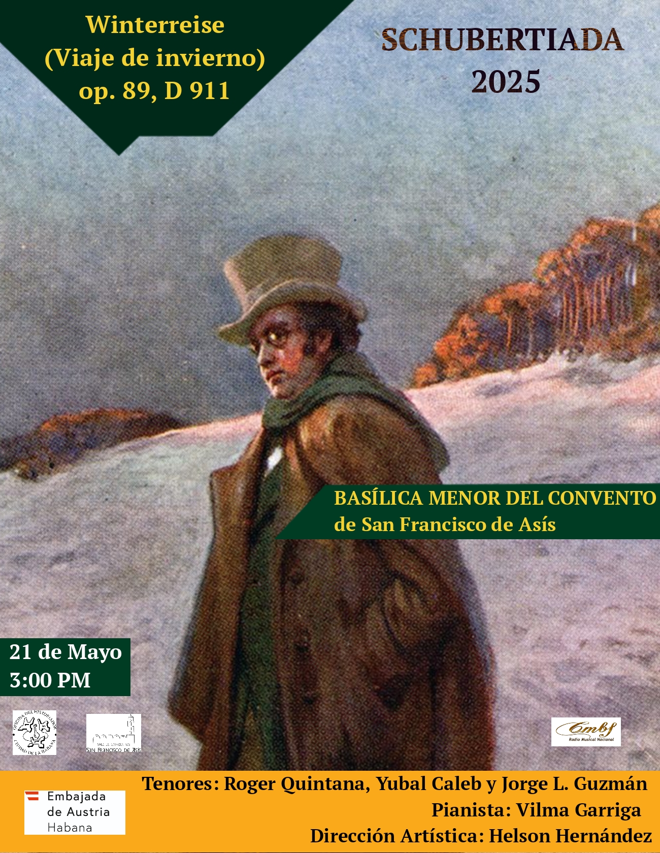 Música de Schubert y tangos en concierto la próxima semana en la Basílica Menor de San Francisco de Asís
