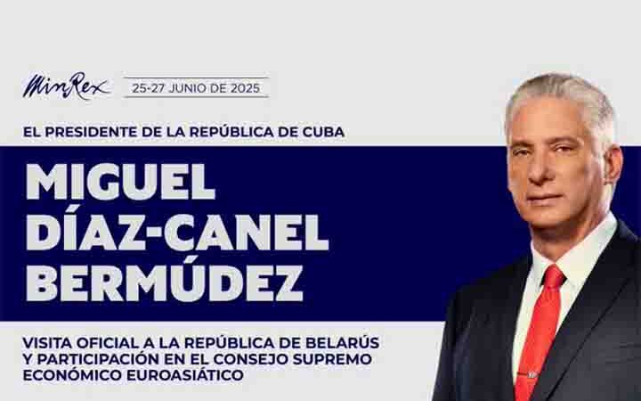 Realizará Presidente cubano visita oficial a Belarús
