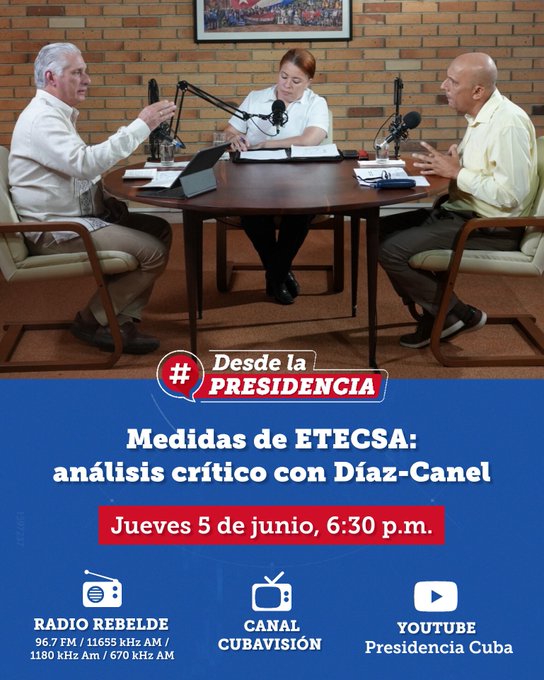 Podcasts Desde la Presidencia: Etecsa, crisis financiera e impacto en Cuba