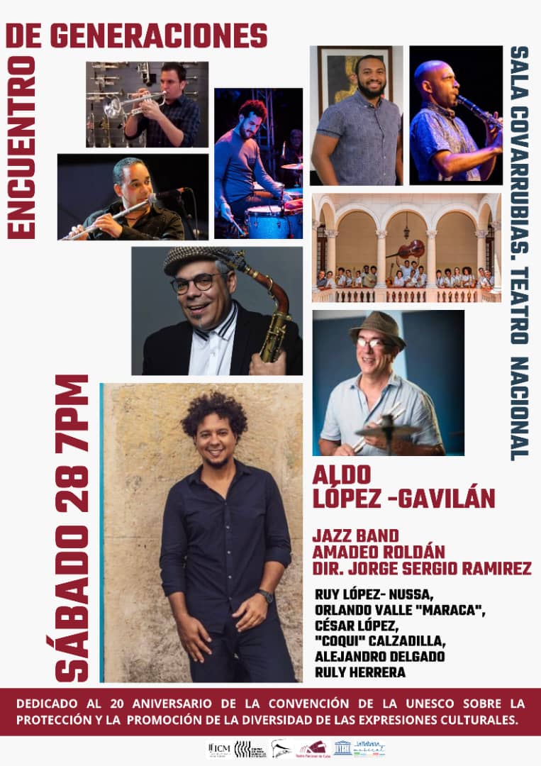 Aldo López-Gavilán en concierto junto a íconos del jazz cubano