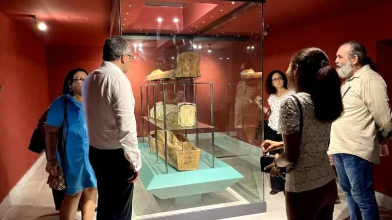 Visita el Museo de Bellas Artes exministro de Turismo y Antigüedades de Egipto