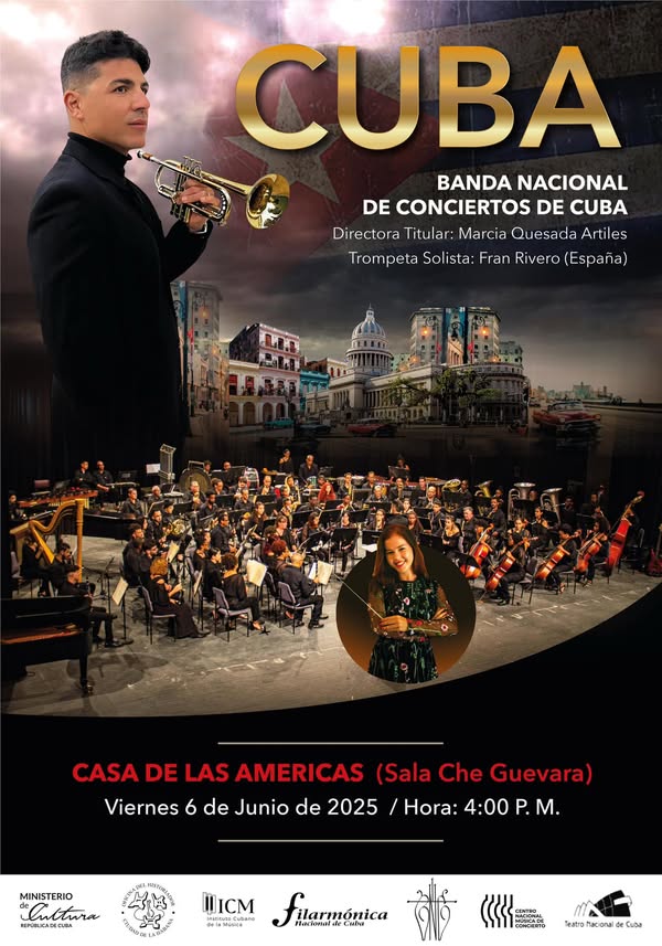 Banda Nacional de Concierto de Cuba y el trompetista español Fran Rivero en concierto