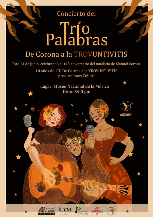 Trío Palabras distingue a la trova cubana en concierto