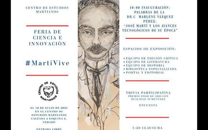 Feria de Ciencia e Innovación Martí Vive este jueves en el Centro de Estudios Martianos
