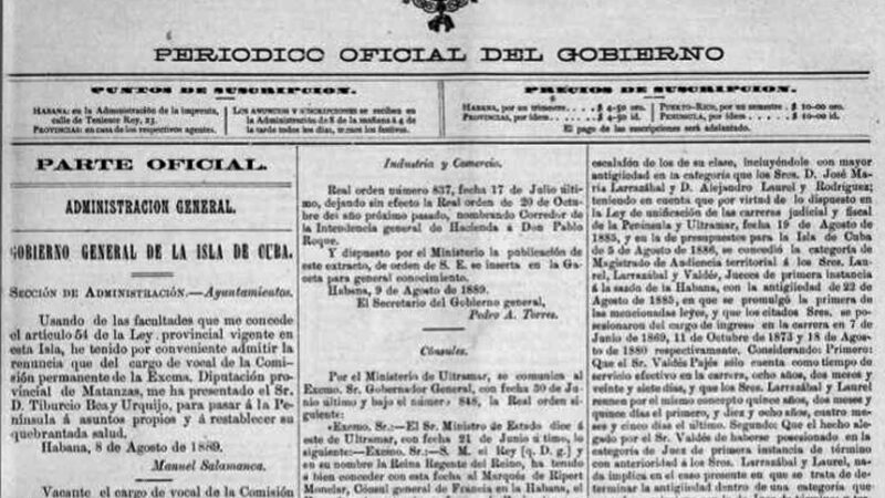 El primer periódico de Cuba