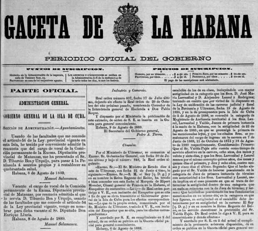 El primer periódico de Cuba