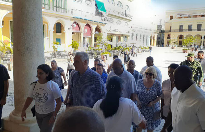 Presidente cubano visita sitios de interés recreativo y patrimonial