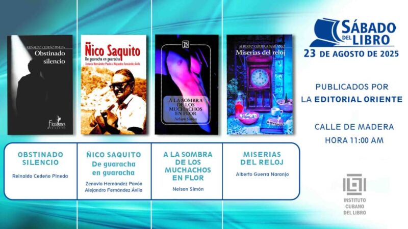 Sábado del libro con títulos de la Editorial Oriente