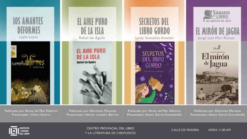 Presencia de títulos de editoriales cienfuegueras en el Sábado del libro