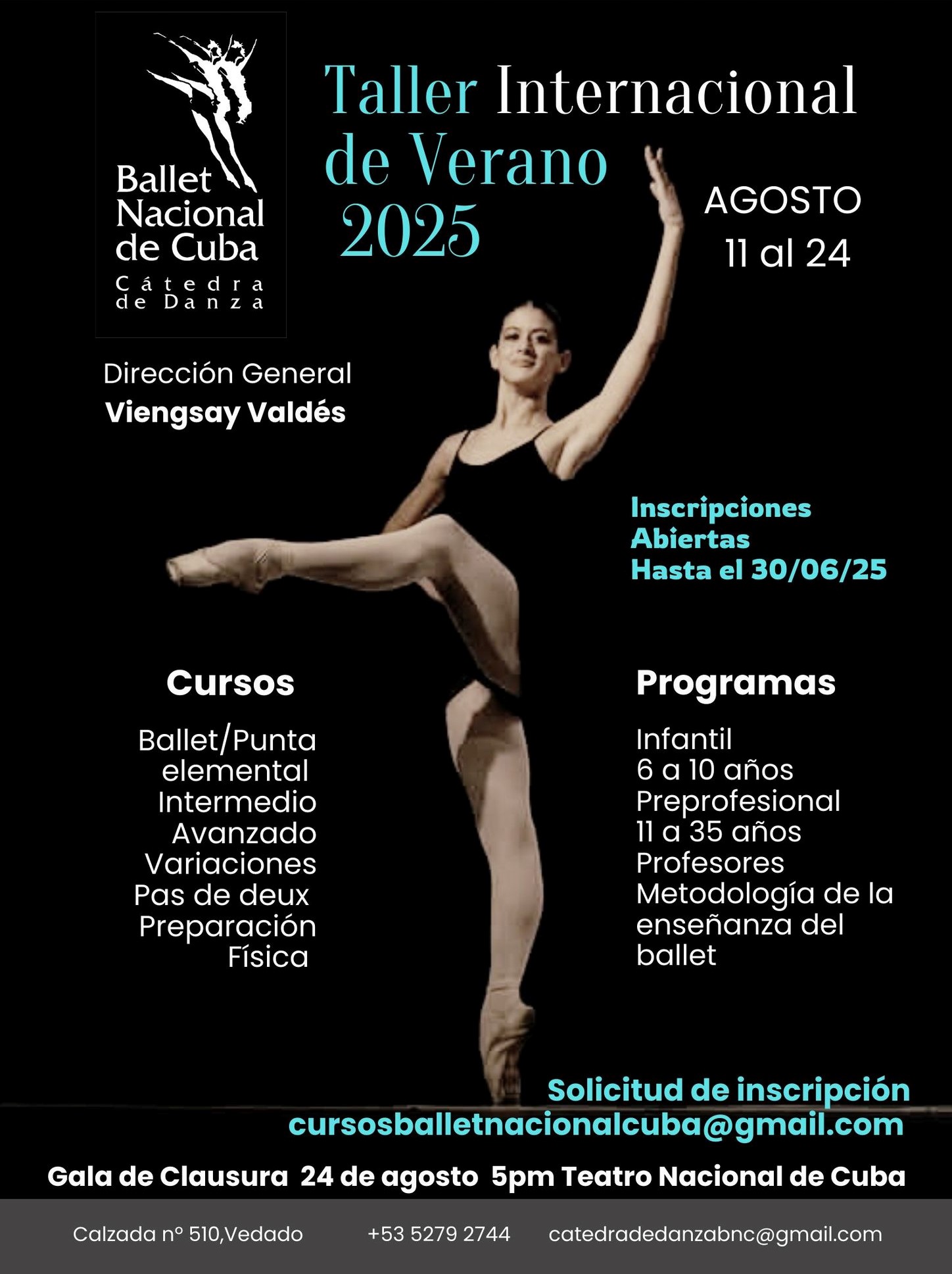 Ballet Nacional de Cuba realiza su Taller Internacional de Verano